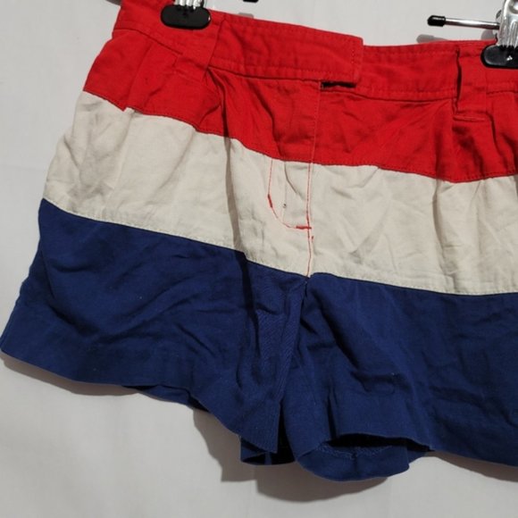 bdg red white and blue color block shorts bdg size - Picture 7 of 8